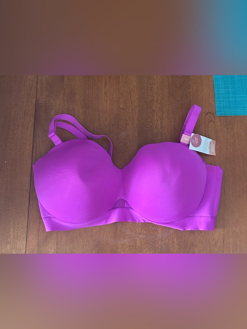 NWT Cacique Comfort Bliss Multi-Way Strapless Bra in Magenta/Hot Pink 40 F